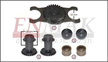 Caliper Adjusting Gear Kit (Right - 35mm) 2M0073