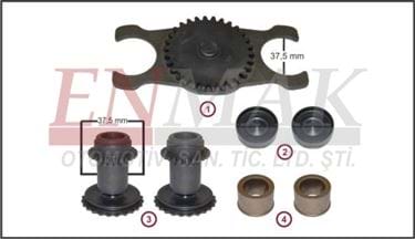 Caliper Adjusting Gear Kit (Right - 37,5mm) 2M0079